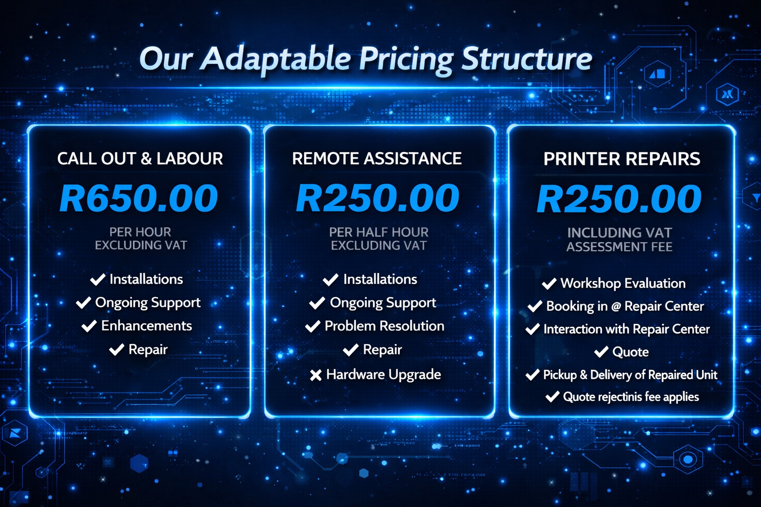 Our Adaptable Pricing Structure